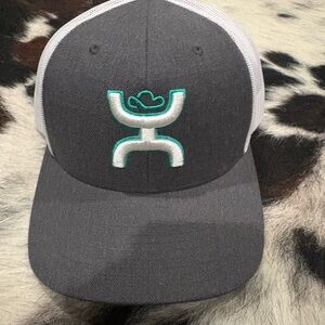Hooey Gray and White Baseball Cap with Logo